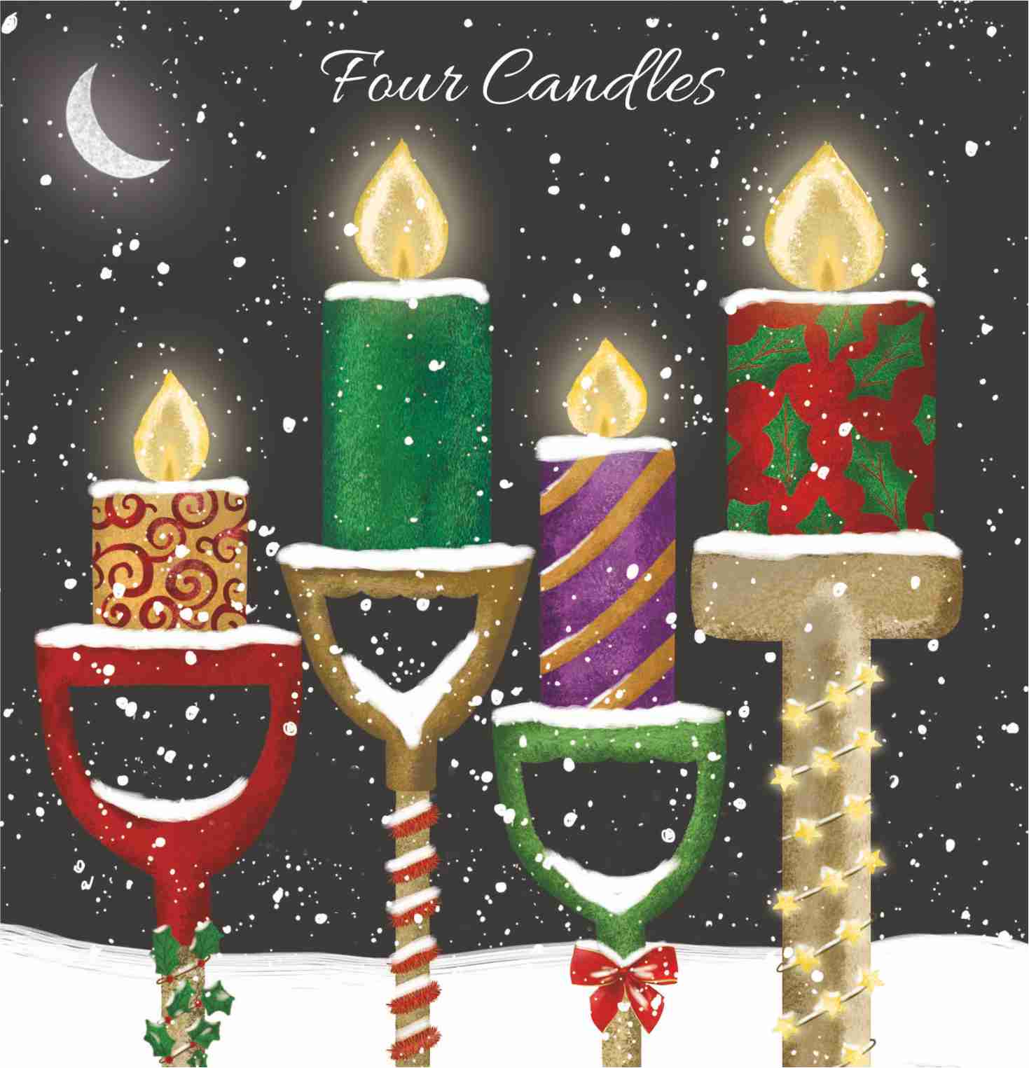 1 4 candles Four Candles Christmas Card - Katharine House Hospice