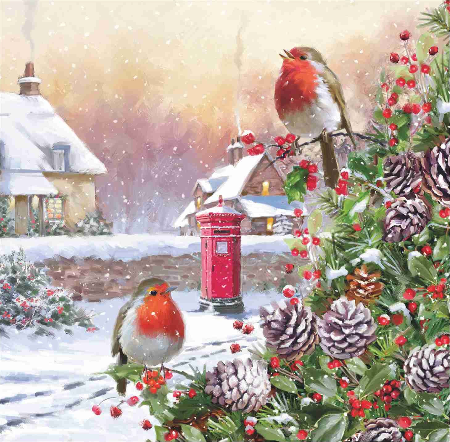 1 postbox robin Postbox Robin Christmas Card - KH Hospice