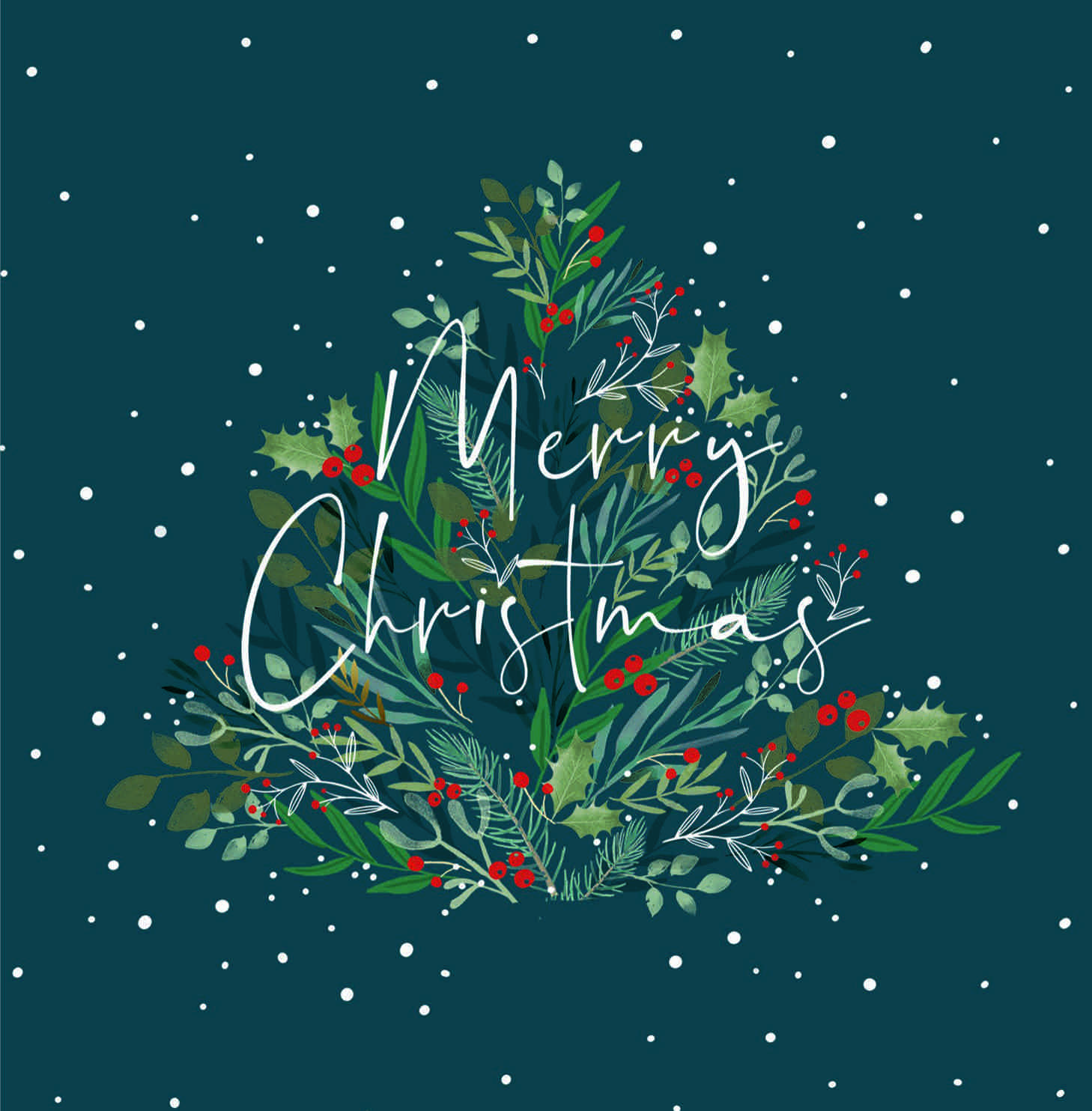 2 Christmas tree Merry Christmas Tree Card - KH Hospice
