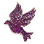 Dove pin badge: a gift to monthly/regular supporters of Katharine House Hospice.