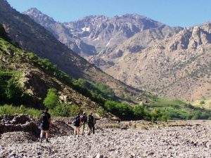 Snow and Sand Challenge Day 1 Heading into the High Atlas mountains for the Toubkal ascent.