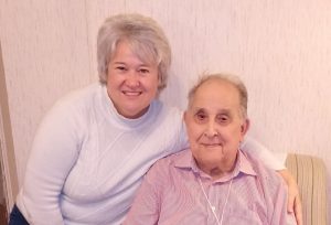 Jane Litchfield pictured with her Dad.