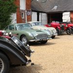 A row of classic cars.