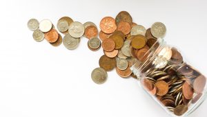 coins in a jar