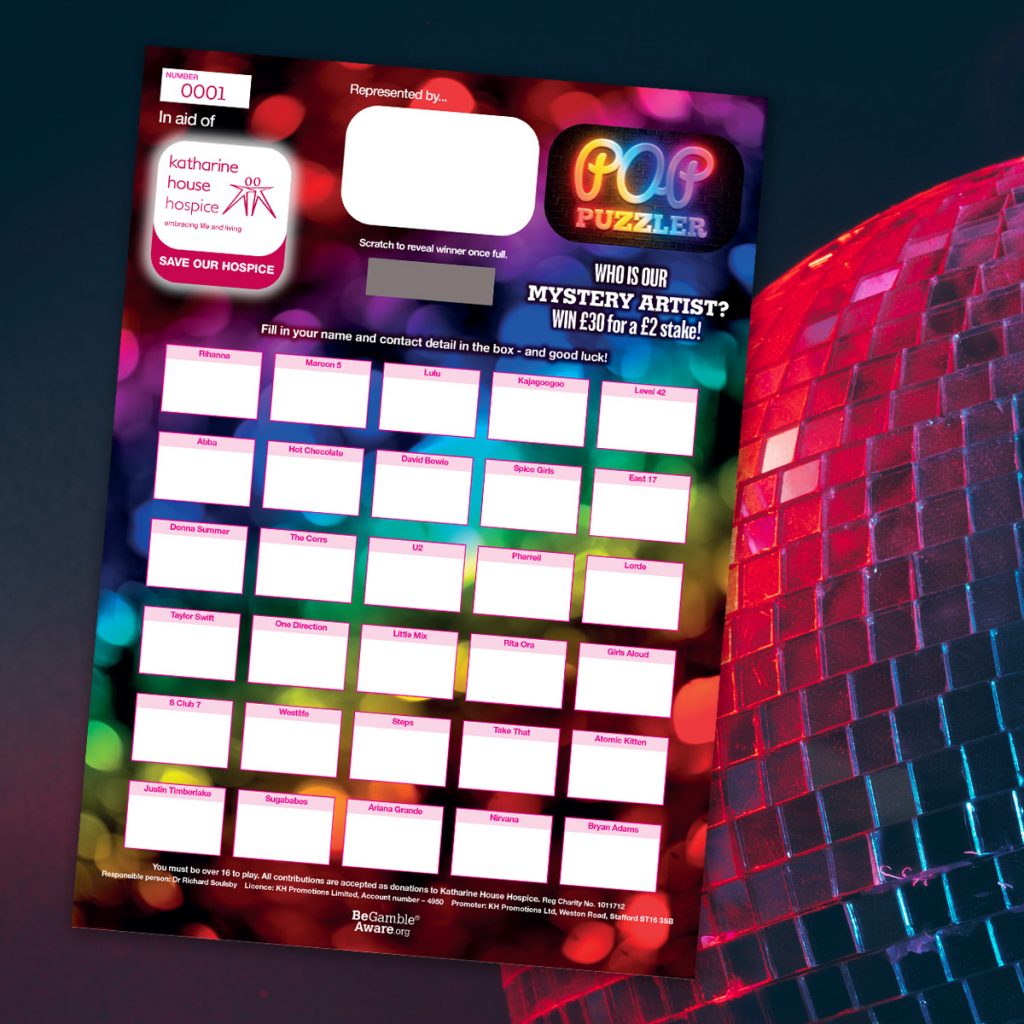 Quiz Scratch Card Katharine House Hospice Stafford