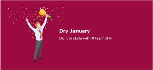 Dry January image inviting people to join in with TeamKHH.