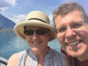 Julie and Martin Rickerby on vacation in the sun.