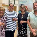 Staff and volunteers pictured at the opening of the Therapy & Wellbeing Centre at Katharine House Hospice.