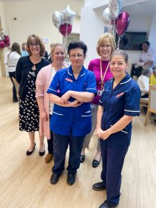 Staff and volunteers pictured at the opening of the Therapy & Wellbeing Centre at Katharine House Hospice.