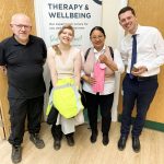 Staff and volunteers pictured at the opening of the Therapy & Wellbeing Centre at Katharine House Hospice.