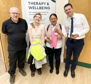 Staff and volunteers pictured at the opening of the Therapy & Wellbeing Centre at Katharine House Hospice.