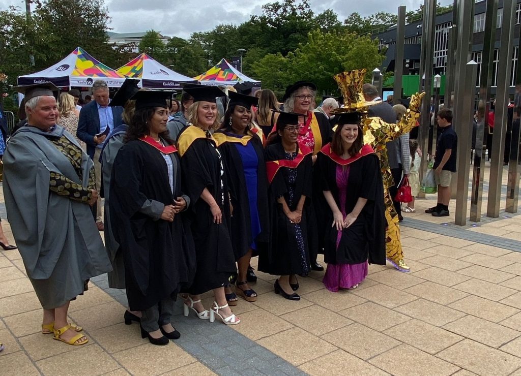 Hospice Lead Nurse Carina Lowe standing with other graduates