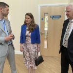 Director of Care, David Fletcher, Stafford MP Theo Clarke and Chief Executive, Richard Soulsby.