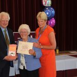 Noreen Hopkins receiving her 30 year volunteer award