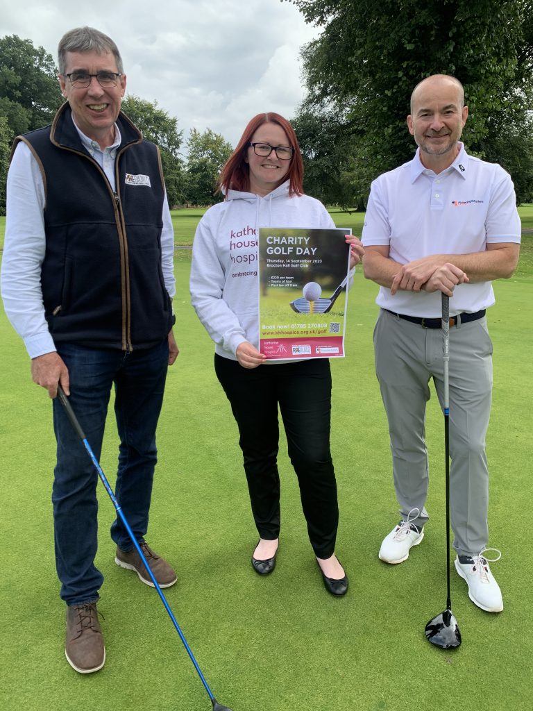 Our Fundraising Co-ordinator, Lyndsey, with sponsors of our event RAE Build and Pickering and Butters