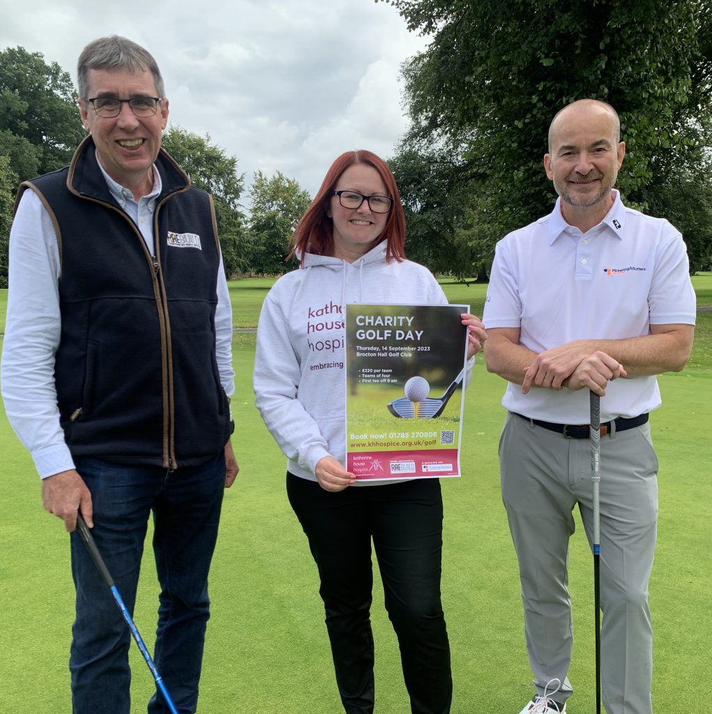 Our Fundraising Co-ordinator, Lyndsey, with sponsors of our event RAE Build and Pickering and Butters