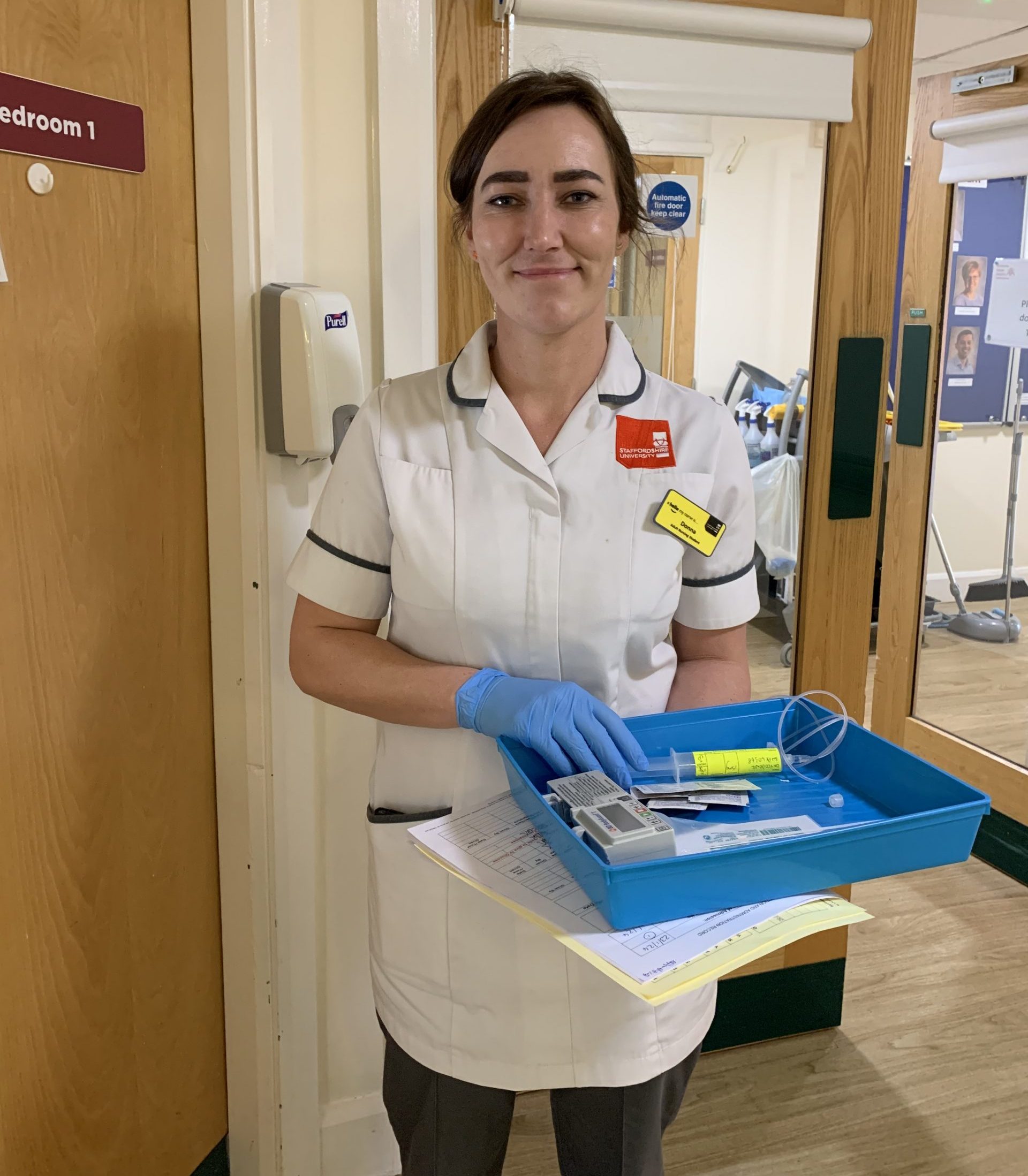 Student Nurse Donna on placement in our hospice ward.