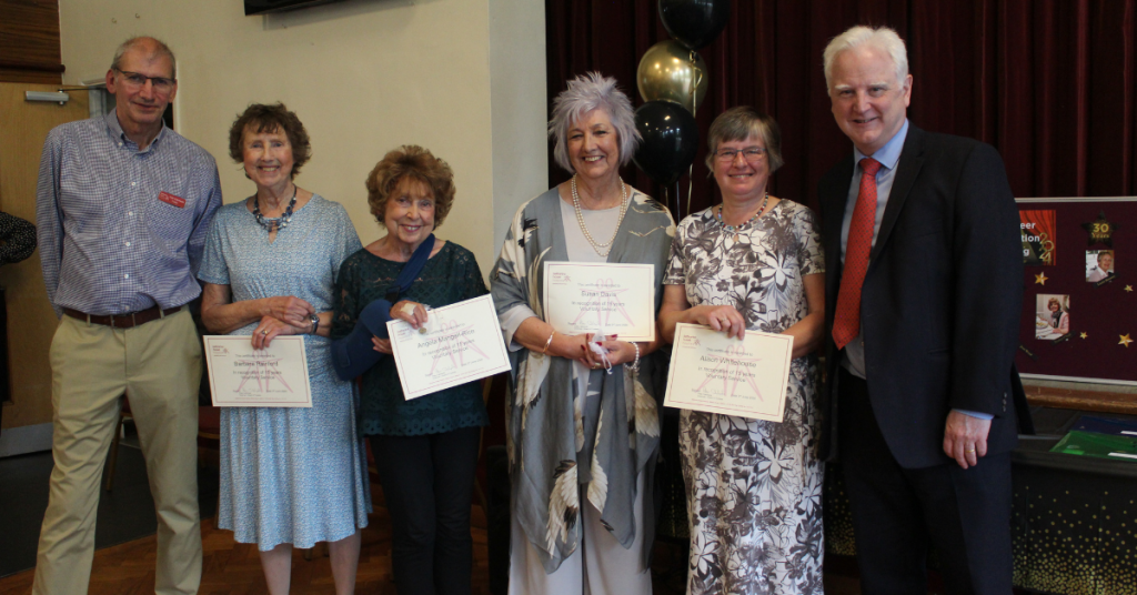 Volunteers receiving long service awards