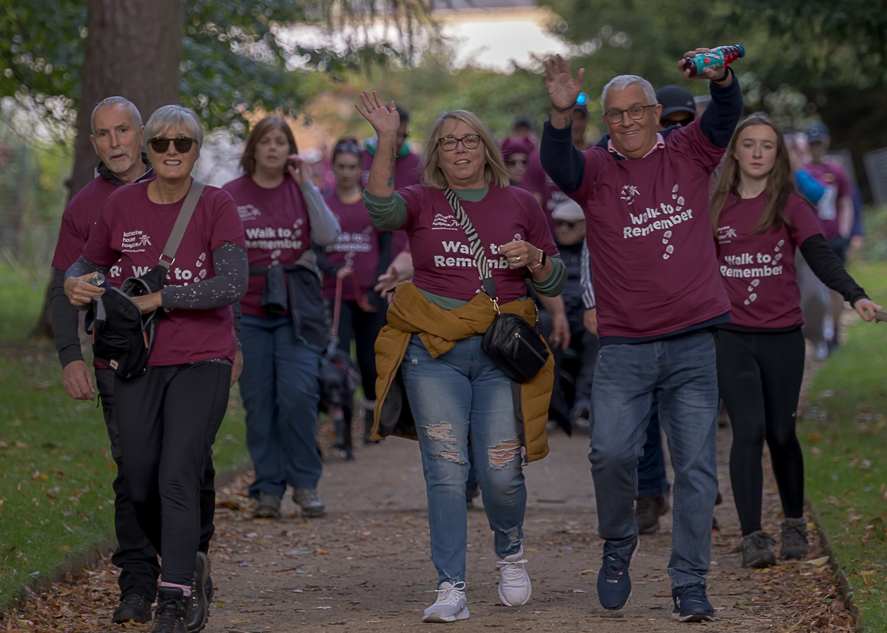 Walkers atWalk to Remember 2024 Walkers at Walk to Remember 2024 walking and waving