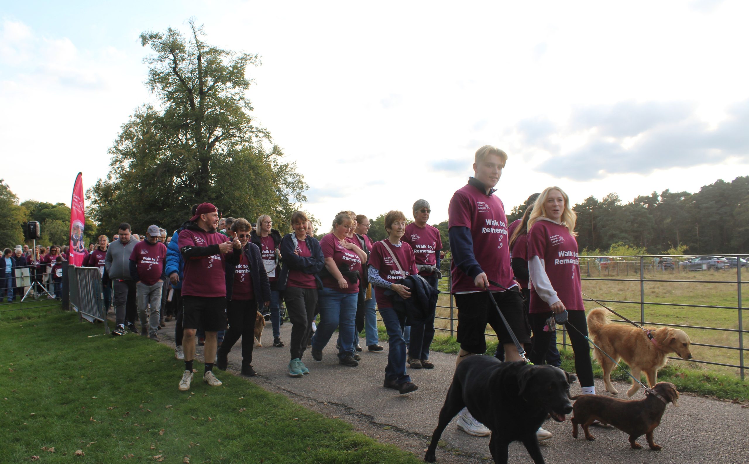 Walk to Remember 2024 Walkers and dogs at Walk to Remember 2024