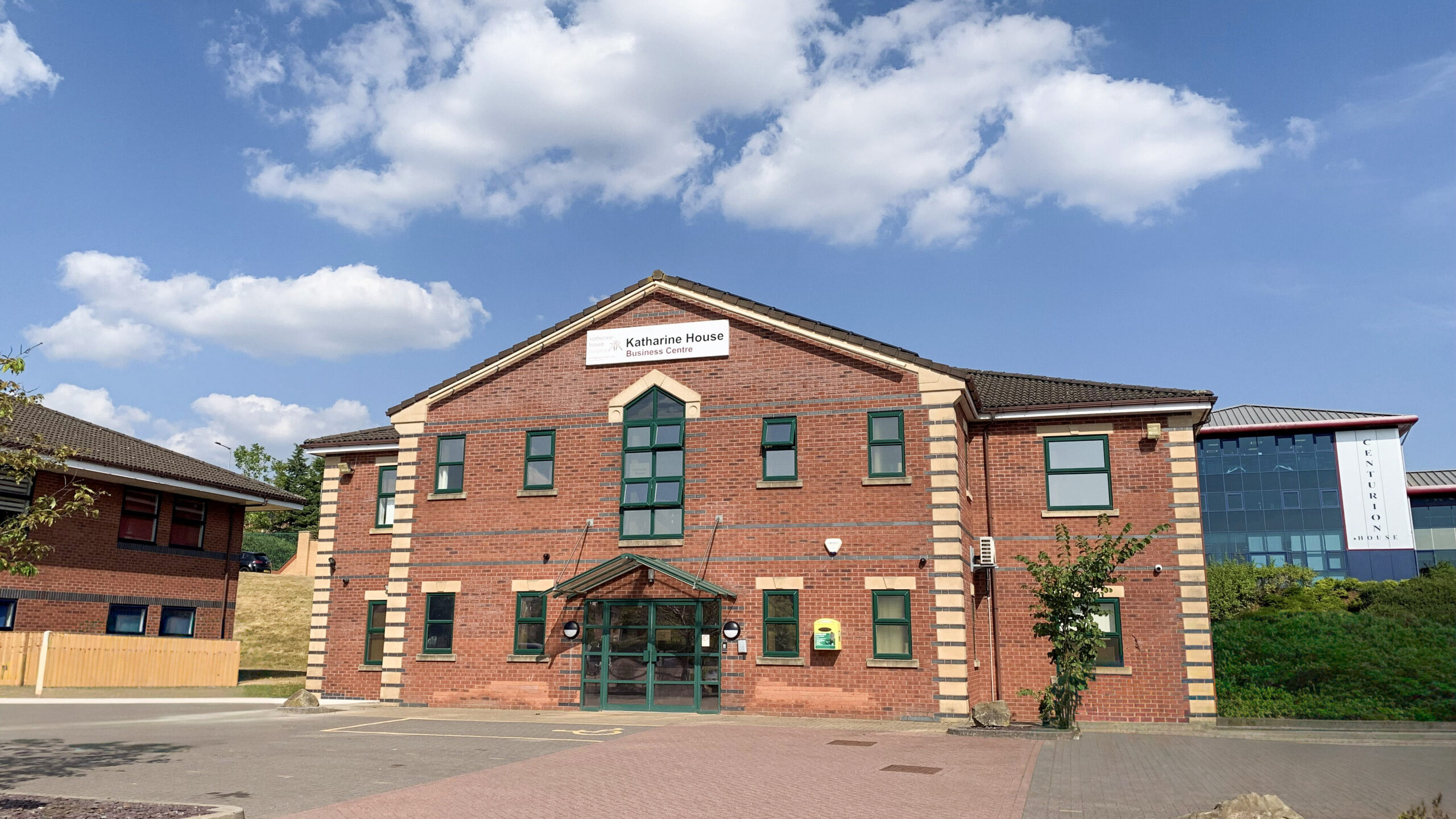 Exterior of Katharine House Hospice business centre.