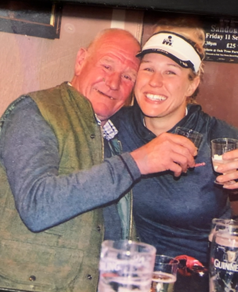 Emily Meakin with her dad.