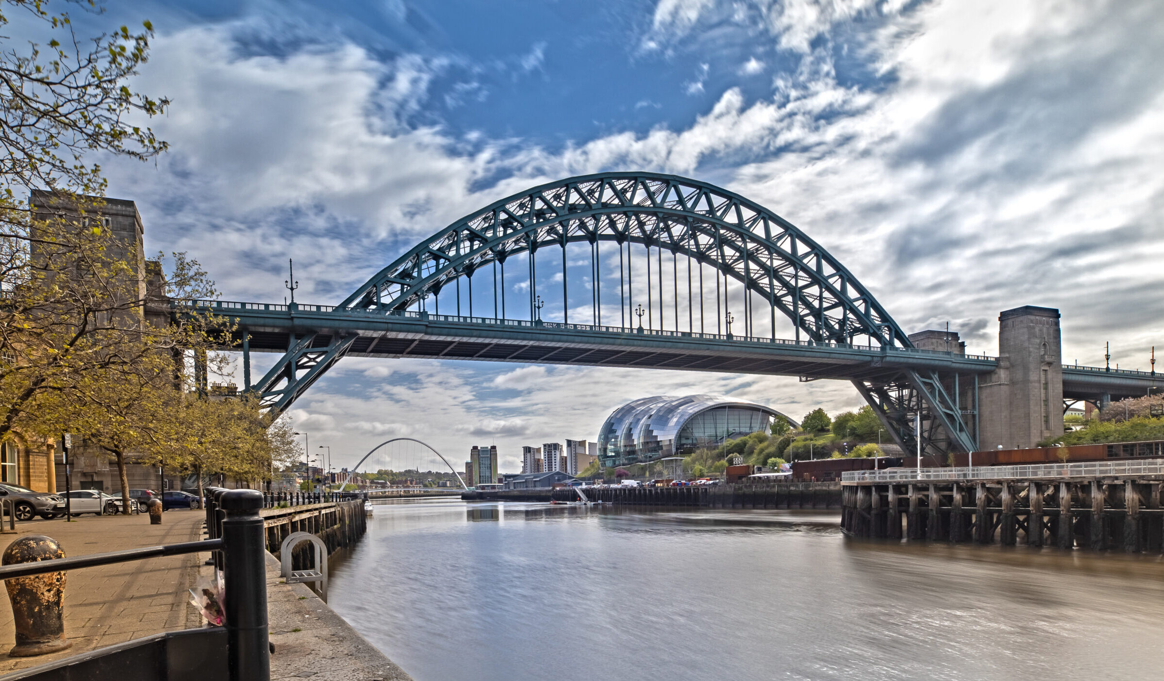 The Tyne Bridge in Newcastle upon Tyne in Great Britain.