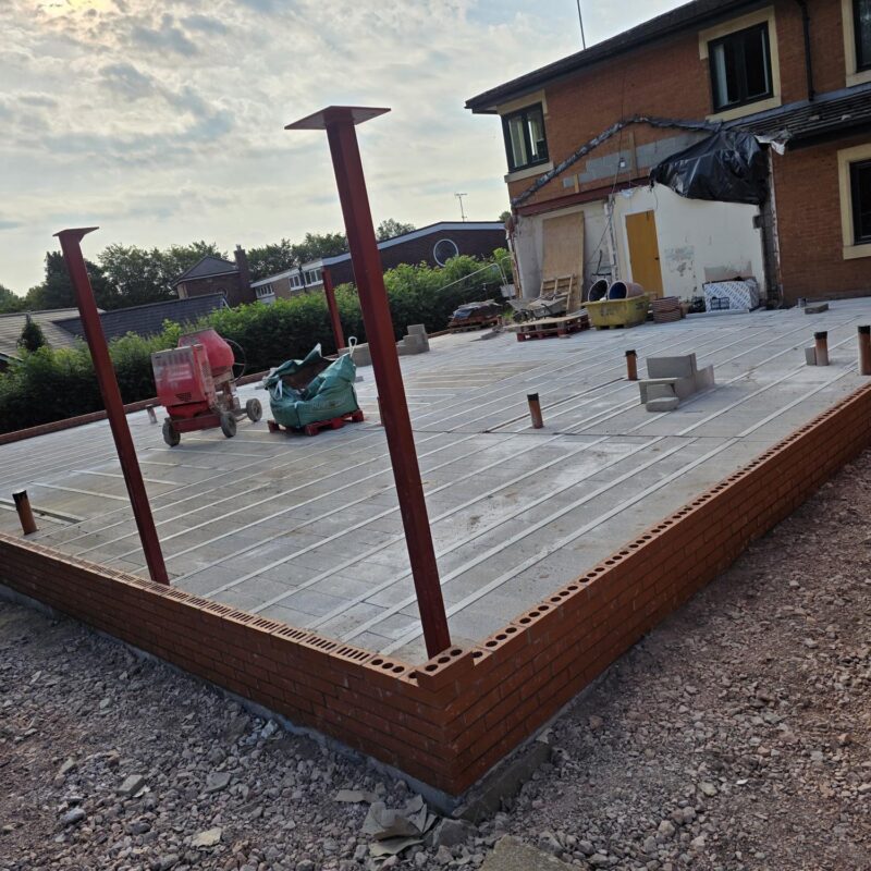 Ground works completed for the new expanded area.