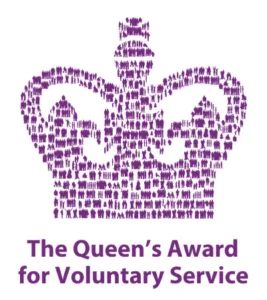 Emblem for the Queen's Award for Voluntary Service.