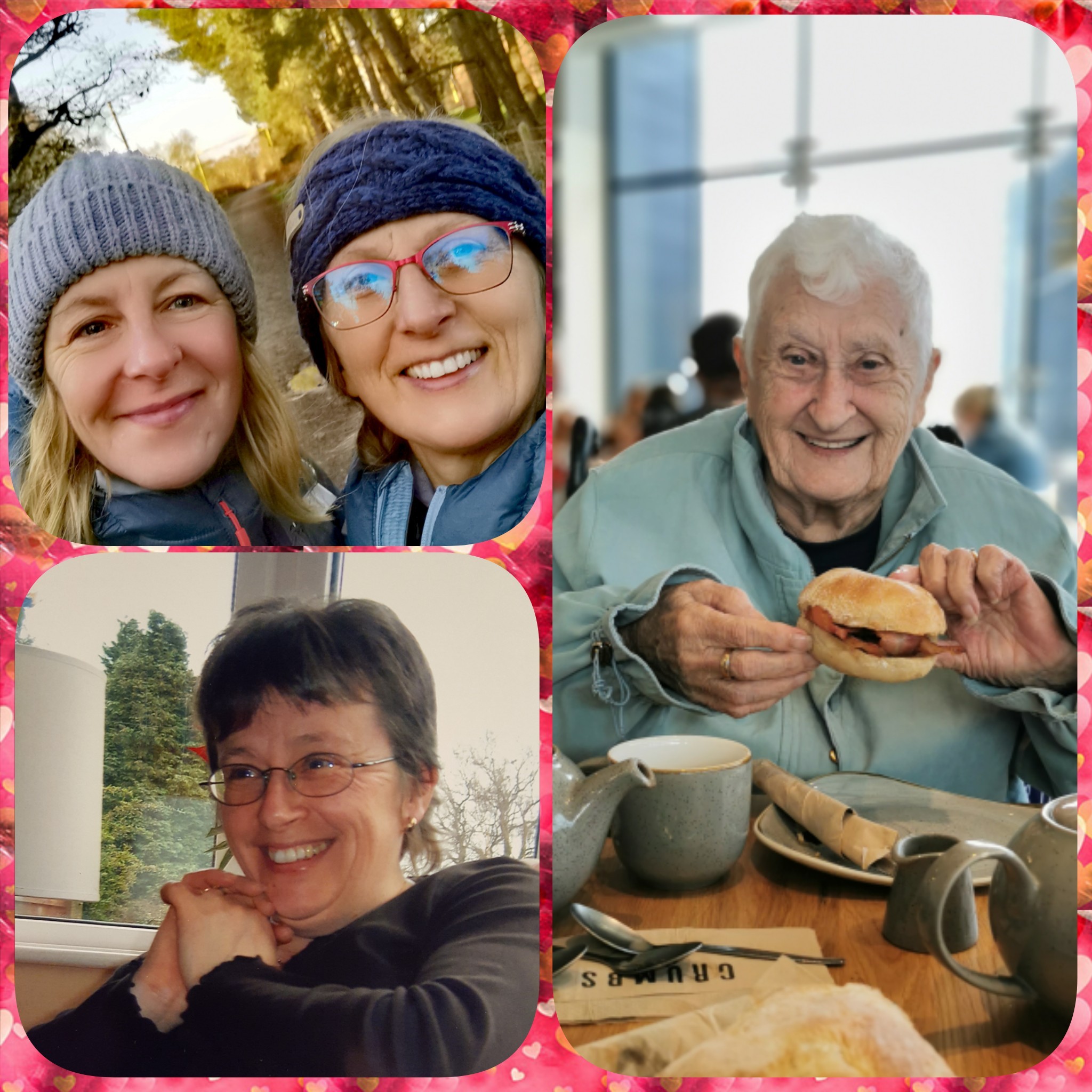 Collage of pictures of ladies smiling.